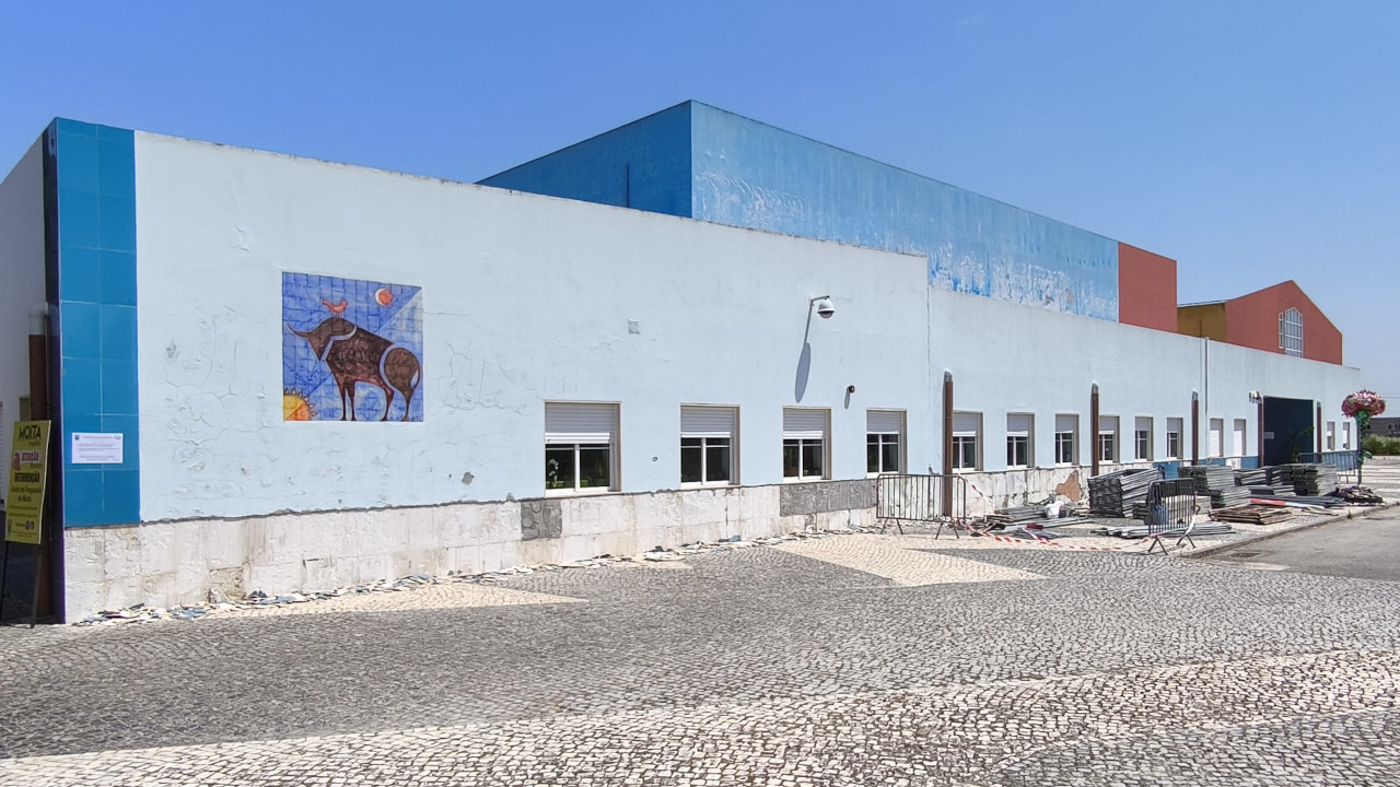 Recuperação de fachadas na Escola Secundária da Moita