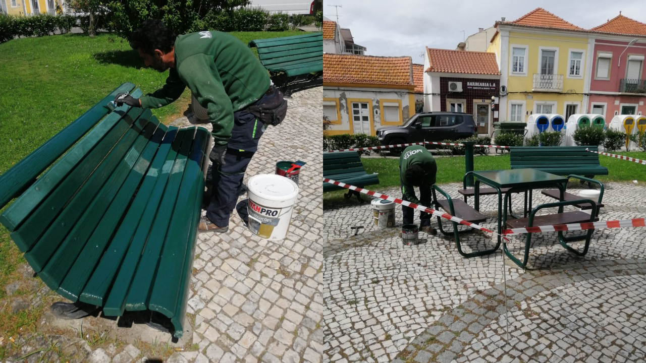 Trabalhos de manutenção no Largo Conde Ferreira